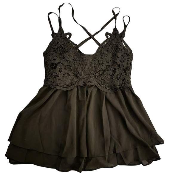 Black Lace an Flow Top - Picture 1 of 6